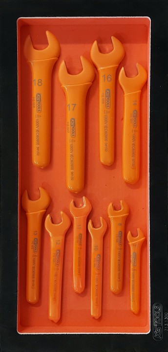 10 clés fourche isolées 7-19mm