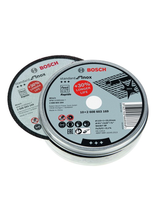 10 Disques PRO Métal Inox 115x