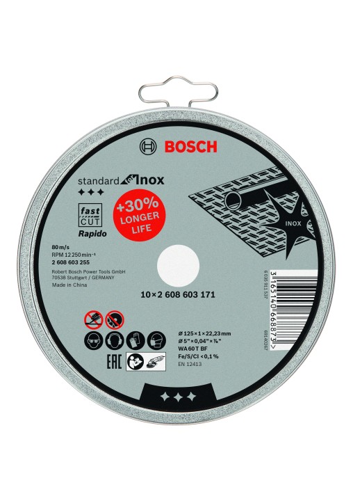 10 Disques PRO Métal Inox 125x