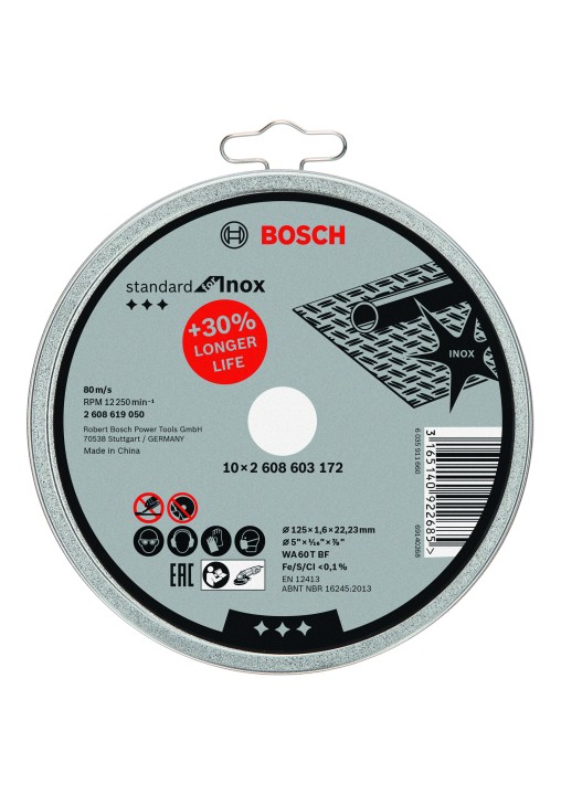 10 Disques PRO MétalInox 125x1