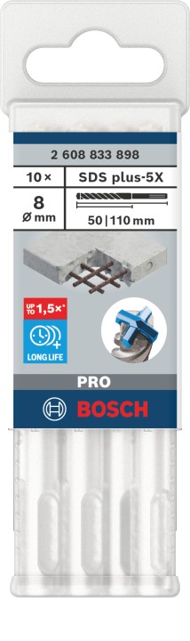 10 Foret bet PRO SDS plus-5X 8