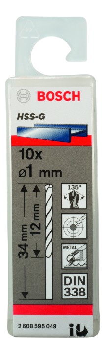 10 Forets HSS-G PRO 1x12x34mm