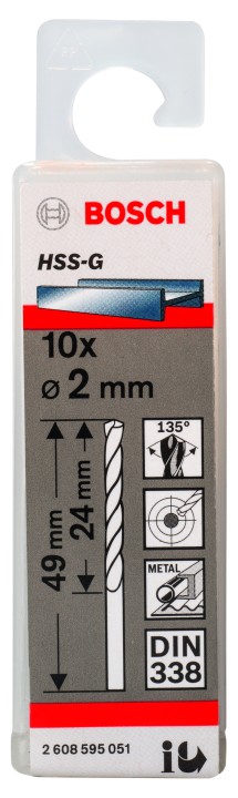10 Forets HSS-G PRO 2x24x49mm