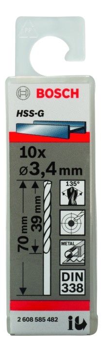 10 Forets HSS-G PRO 3.4x39x70m