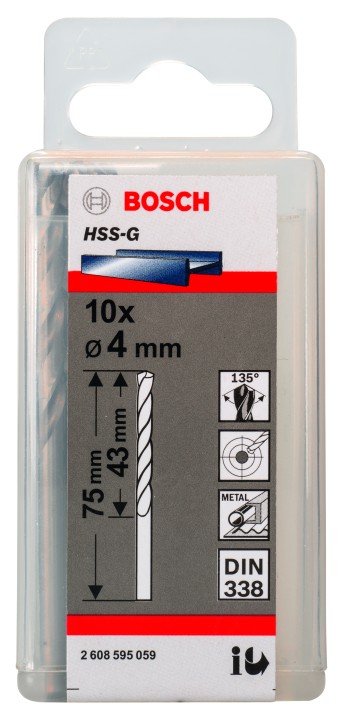 10 Forets HSS-G PRO 4x43x75mm