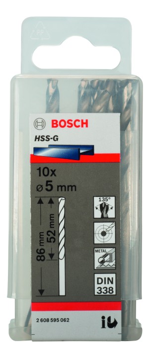 10 Forets HSS-G PRO 5x52x86mm