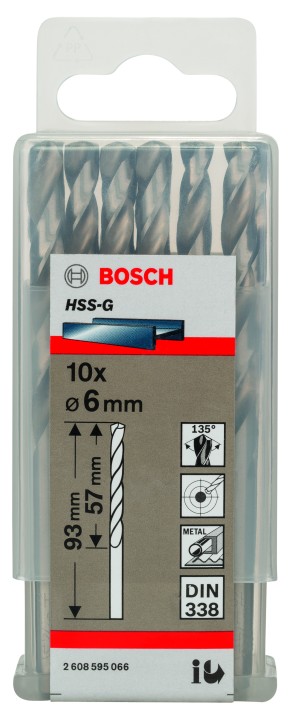 10 Forets HSS-G PRO 6x57x93mm