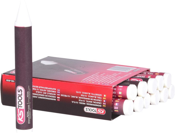 12 crayons blanc marquage pneu