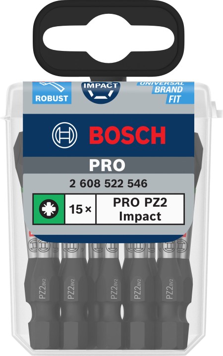 15 Embouts PRO Impact PZ2 55mm
