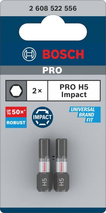 2 Embouts PRO Impact H5 25mm
