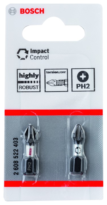 2 Embouts PRO Impact PH2 25mm