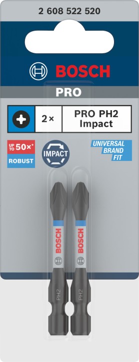 2 Embouts PRO Impact PH2 55mm