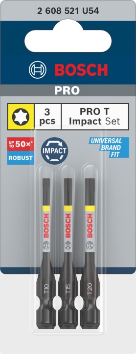 3 Embouts PRO Impact T10 T15 T