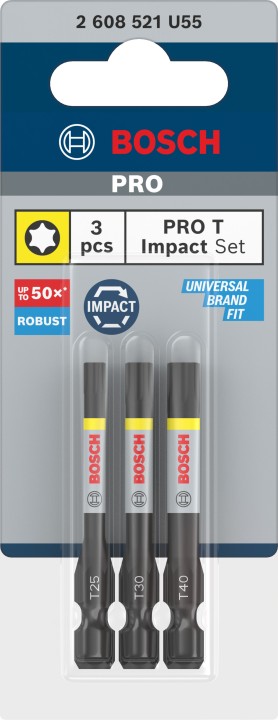 3 Embouts PRO Impact T25 T30 T