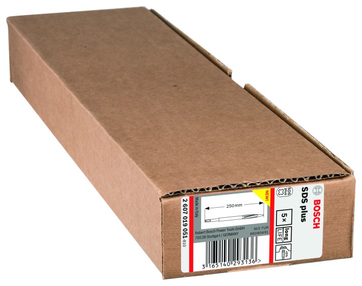 5 Burins pointus PRO SDS plus-