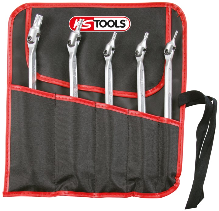 5 clés à embout articul. TORX