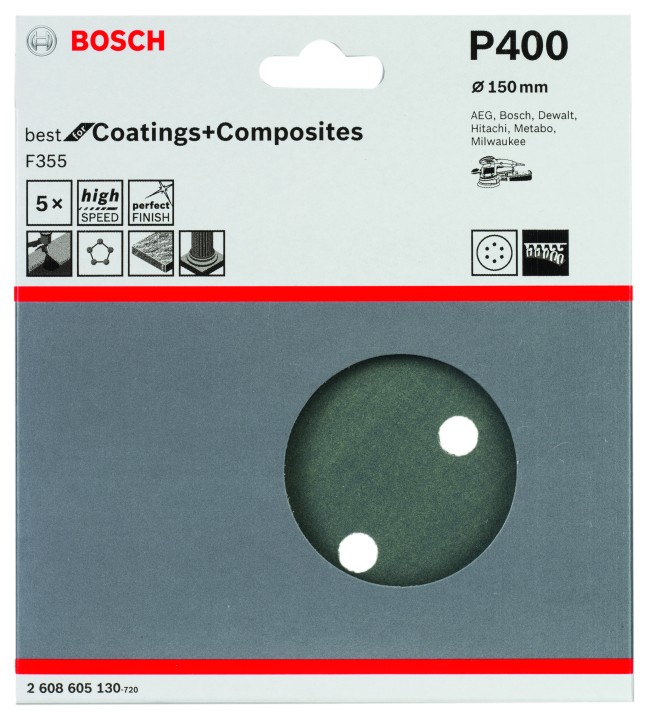 5 Disques abrasifs PRO F355 15