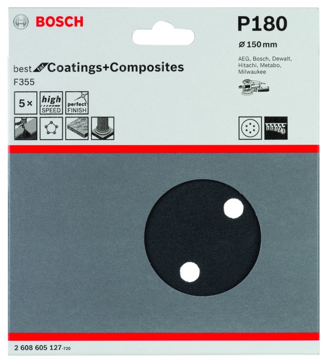 5 Disques abrasifs PRO F355 15