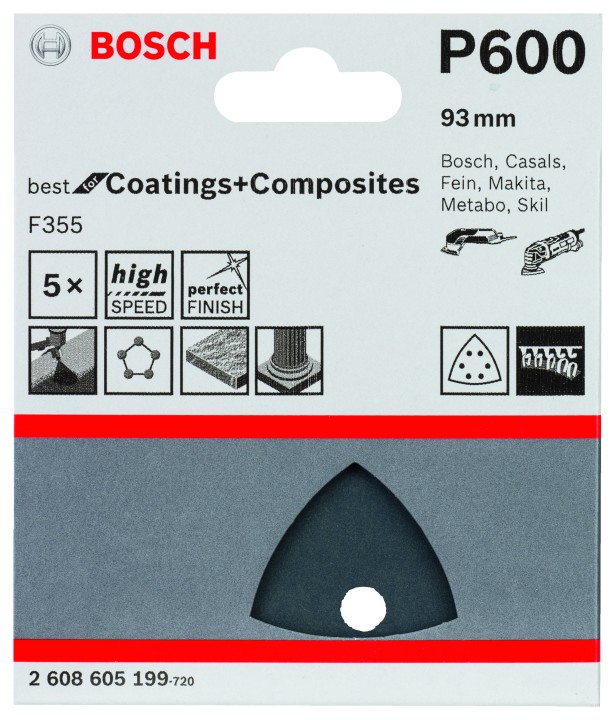 5 Disques abrasifs PRO F355 93