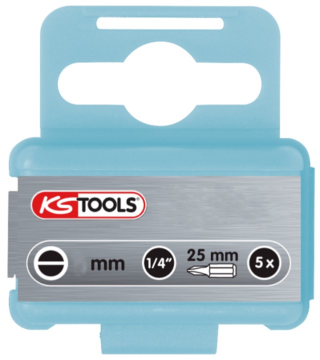 5 embouts INOX Fente 1/4'' 3mm