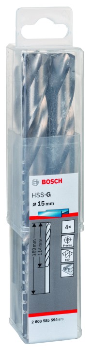 5 Forets HSS-Co PRO Inox 8x75x