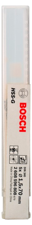 5 Forets HSS-G PRO Métal 1x45x