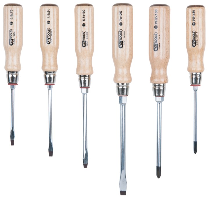 6 tournevis ERGOTORQUE BOIS
