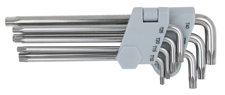 7 clés mâles lg INOX TX percé