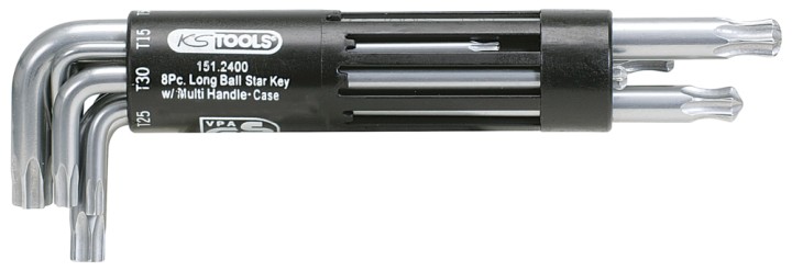 8 clés mâles TORX, T10 à T50
