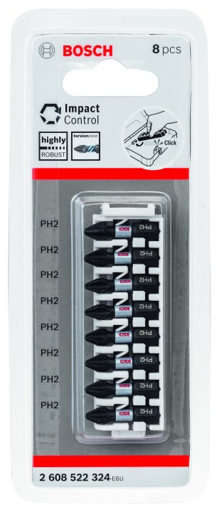 8 Embouts PRO Impact PH2 25mm