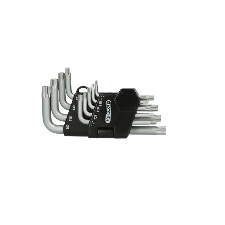 9 clés mâles TORX percé court