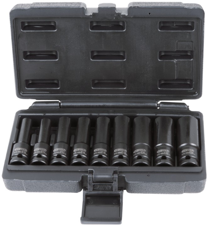 9 douilles à choc TORX 1/2''