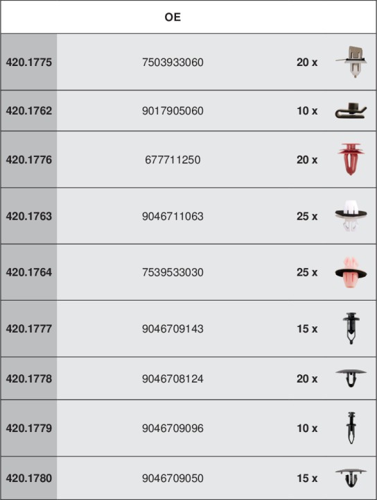 Agrafes- Toyota/Lexus 360pcs