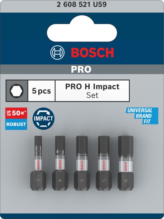 Assort. 5 Embouts PRO Impact H