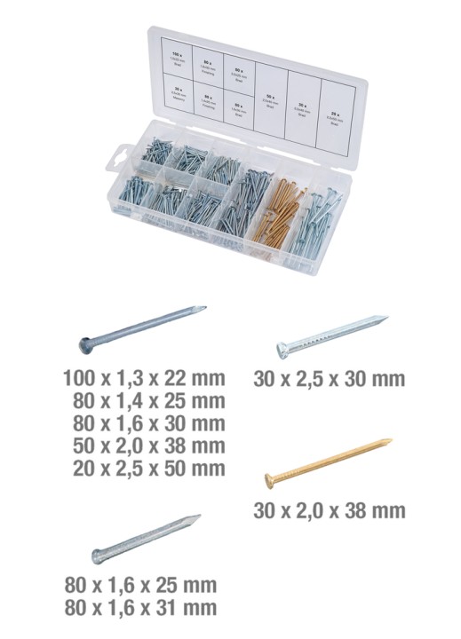 Assortiment de clous, 550pcs