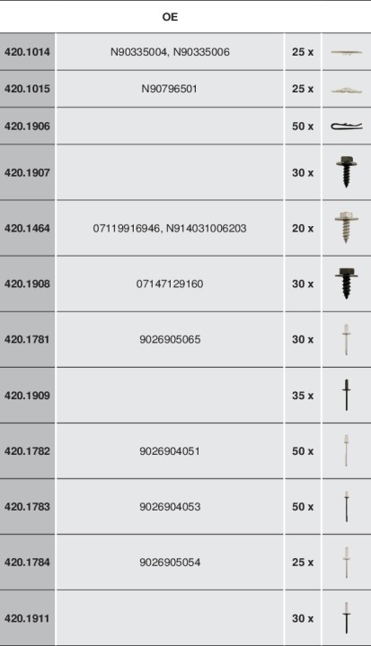 Attaches métalliques, 400pcs