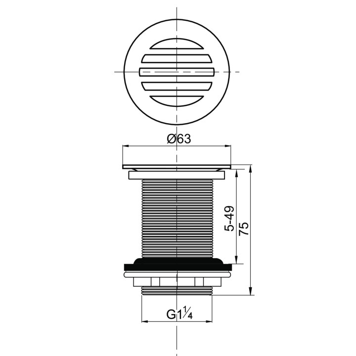 BONDE LAITON GRILLE INCUR 75MM