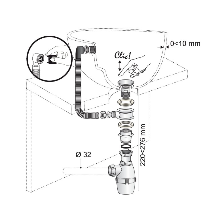 BONDE LAVABO QC AVEC TP