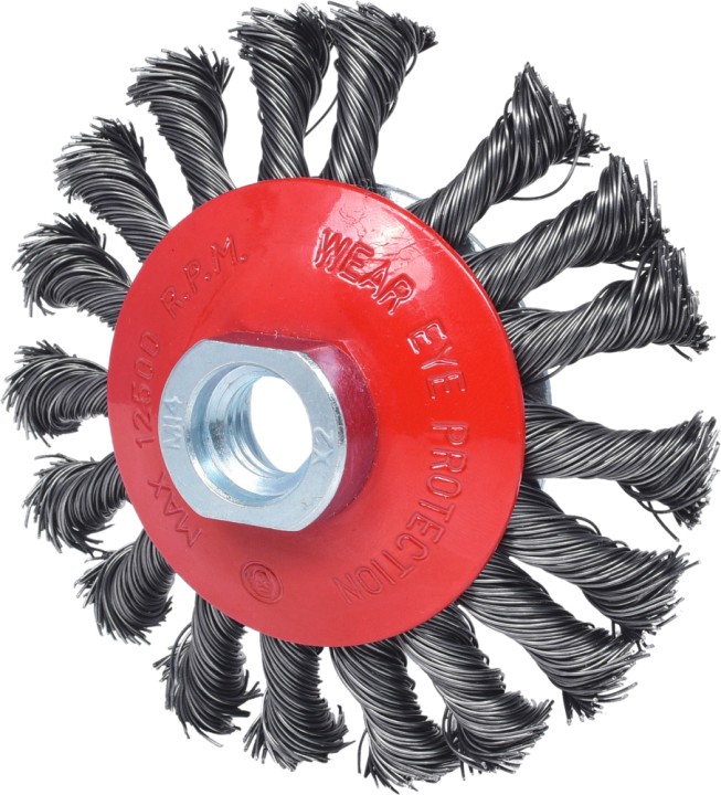 Brosse acier torsadé, 100mm