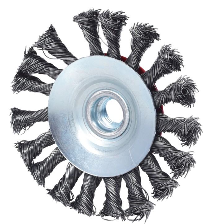 Brosse acier torsadé, 100mm