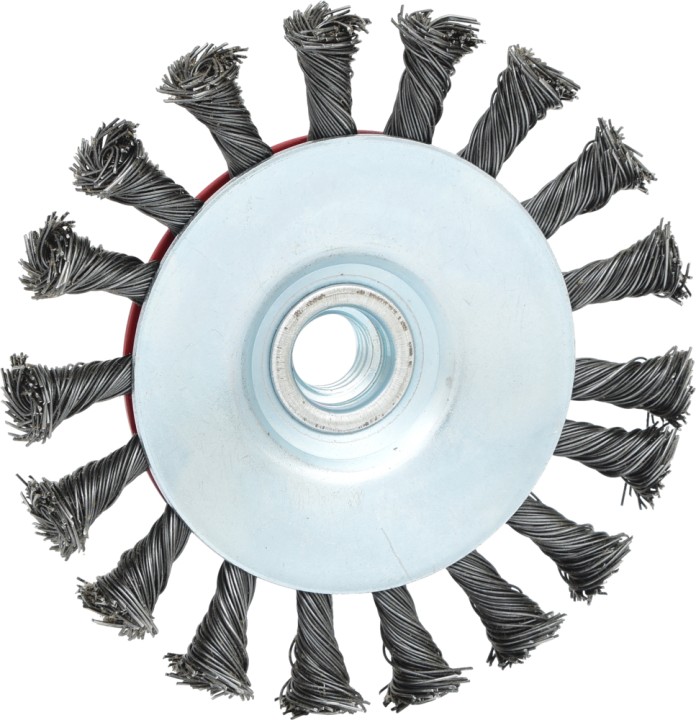 Brosse acier torsadé, 115mm