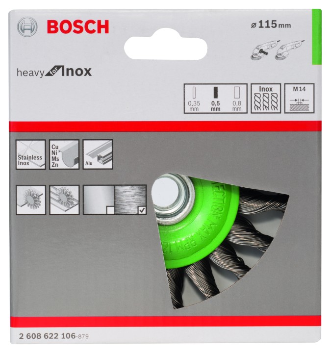 Brosse cir. PRO Inox M14 115x0