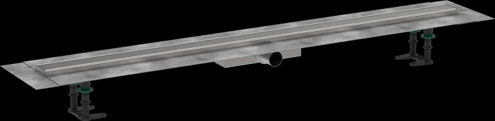 Caniveau de douche 1200 mm Acier inox brossé