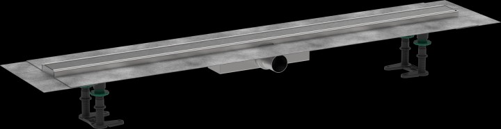 Caniveau de douche 1900 mm Acier inox brossé