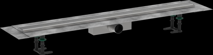 Caniveau de douche 1900 mm Acier inox brossé