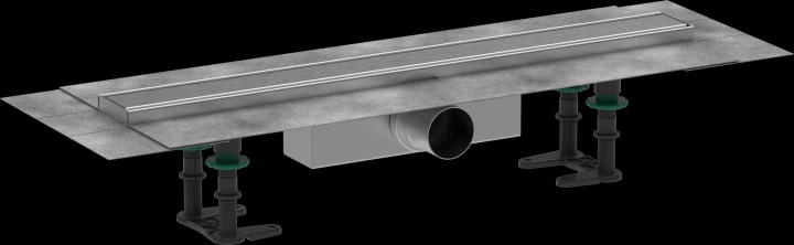 Caniveau de douche 600 mm Acier inox brossé