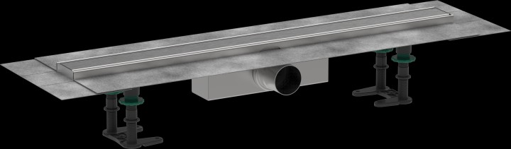 Caniveau de douche 700 mm Acier inox brossé