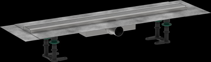 Caniveau de douche 700 mm Acier inox brossé