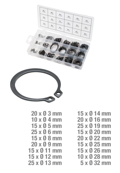 Circlips externe, 300pcs