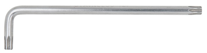 Clé mâle INOX percé, lg  TB 15
